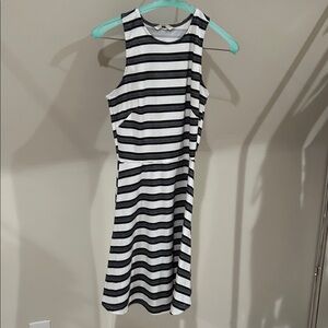 Striped Mini Dress only - Black/Grey/White